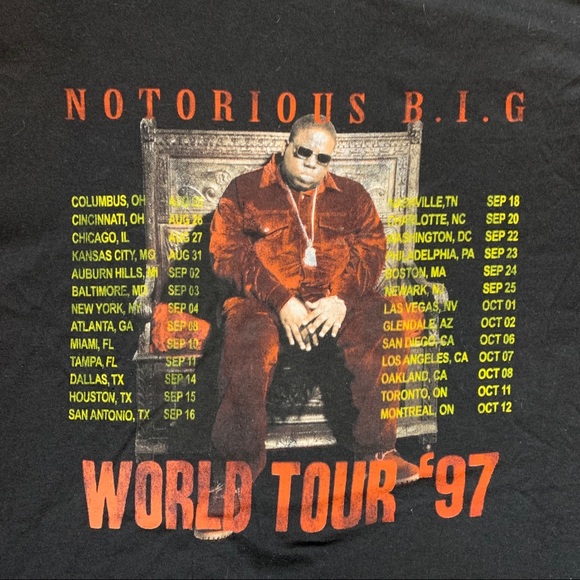 Biggie Smalls world tour crop top size L